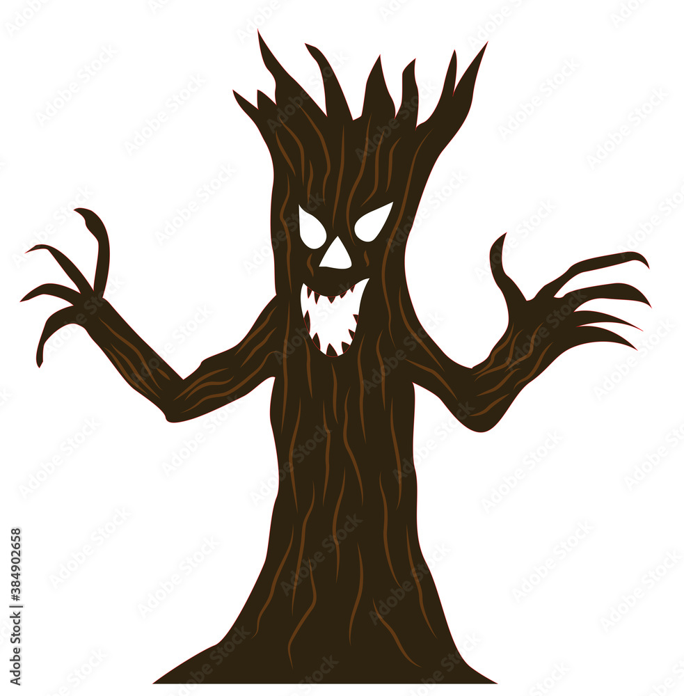 silhouette of a scary tree silhouette of a scary tree
