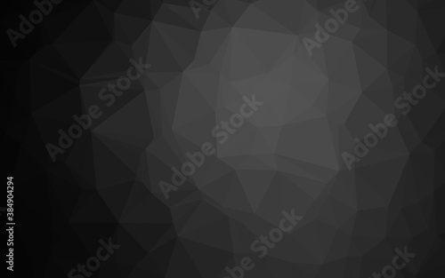 Dark Silver, Gray vector abstract polygonal texture.