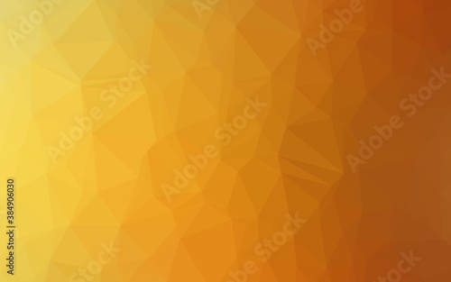 Light Orange vector triangle mosaic cover.