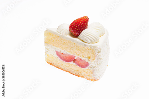 Behang 白バックにショートケーキ