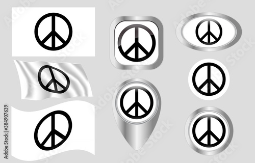 flag with a peace sign