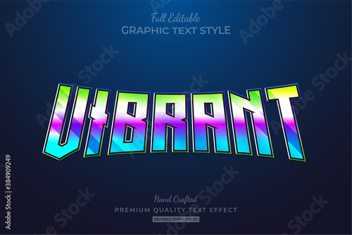 Vibrant Gradient 80's Retro Editable Premium Text Style Effect