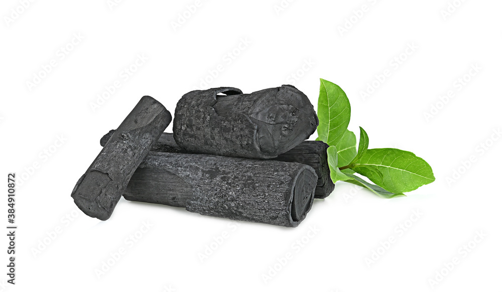 natural charcoal isolated on white background natural charcoal isolated on white background