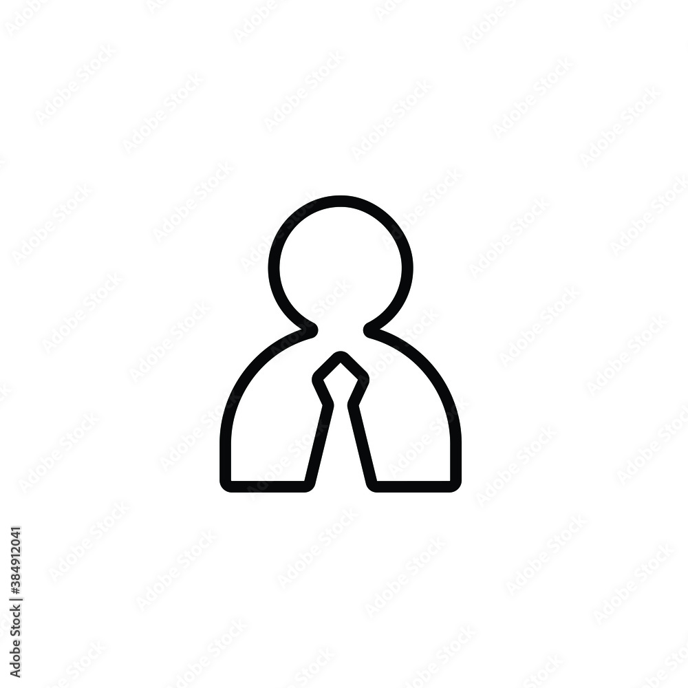 Business man thin icon vector Business man thin icon vector