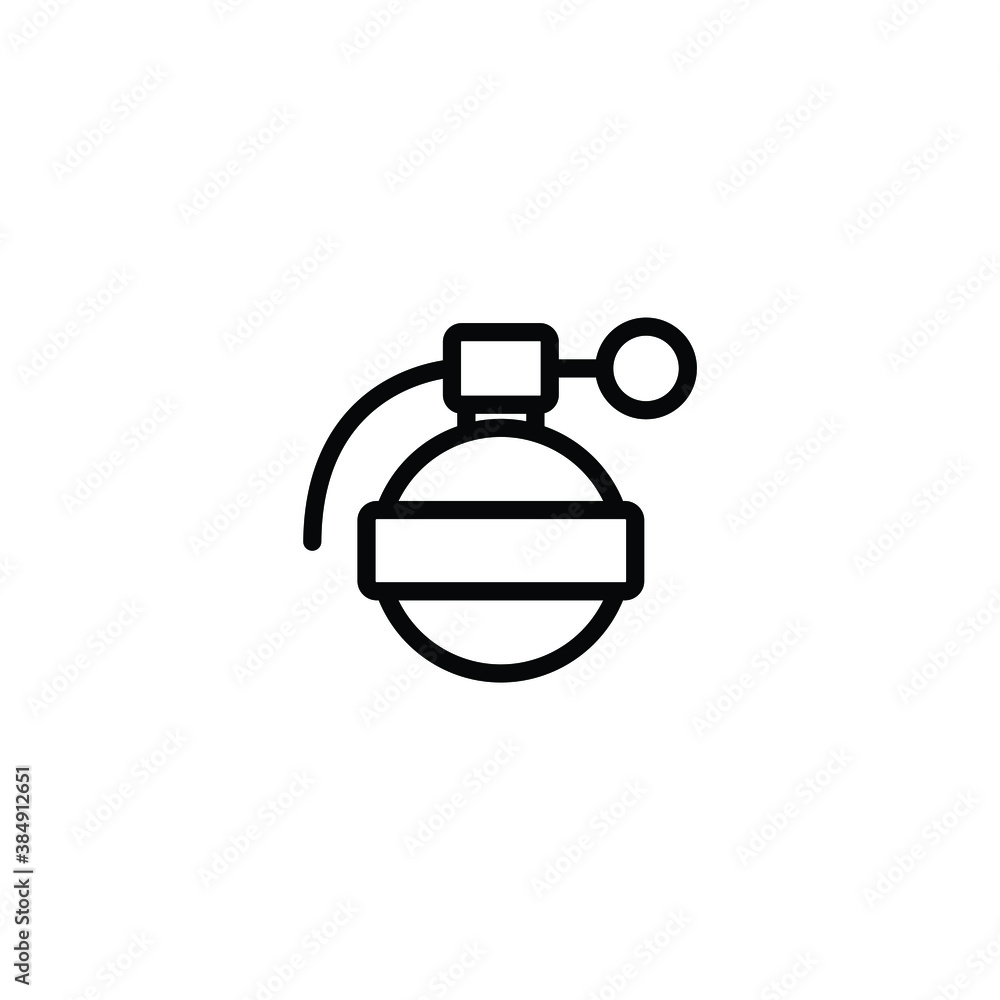 Grenade thin icon vector Grenade thin icon vector