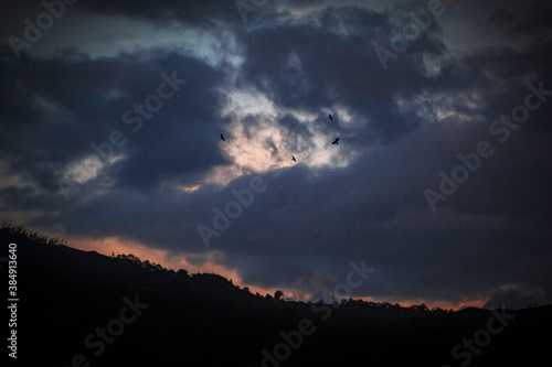 sunset in the mountains