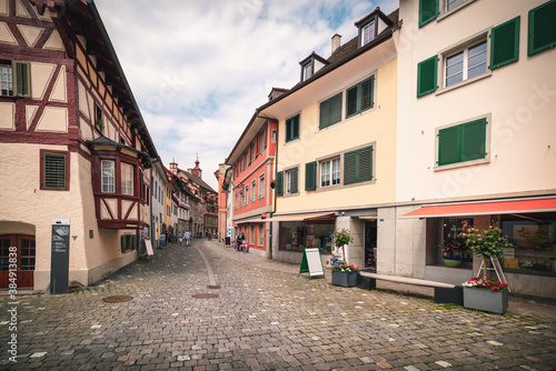 Cityscape Old Town and Historic Buildings of Stein Am Rhein City, Switzerland, Beautiful Ancient Church and Architecture of Swiss Culture. Travel Historical and Famous Place of Switzerland © Maha Heang 245789