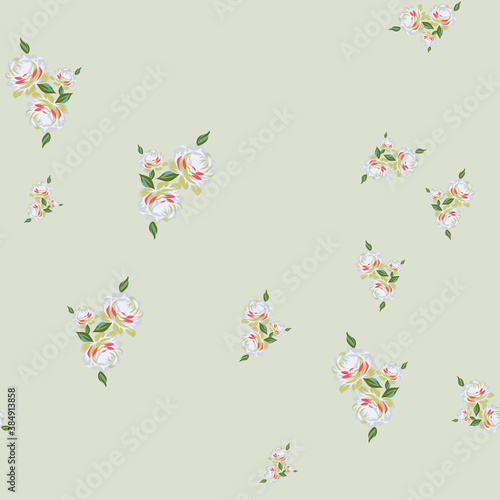 Wallpaper Mural seamless  flowers pattern on  background Torontodigital.ca