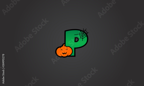 pumpkin alphabet halloween letter p