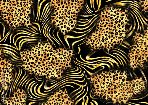 abstract leopard print