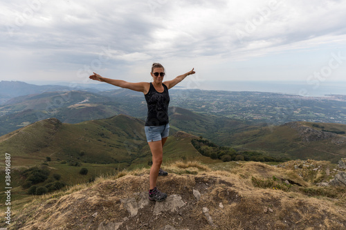 Woman on the mountain in France