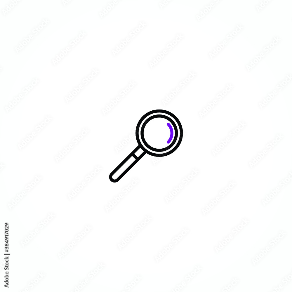 Magnifying Illustration Education Line Art Icon Magnifying Illustration Education Line Art Icon