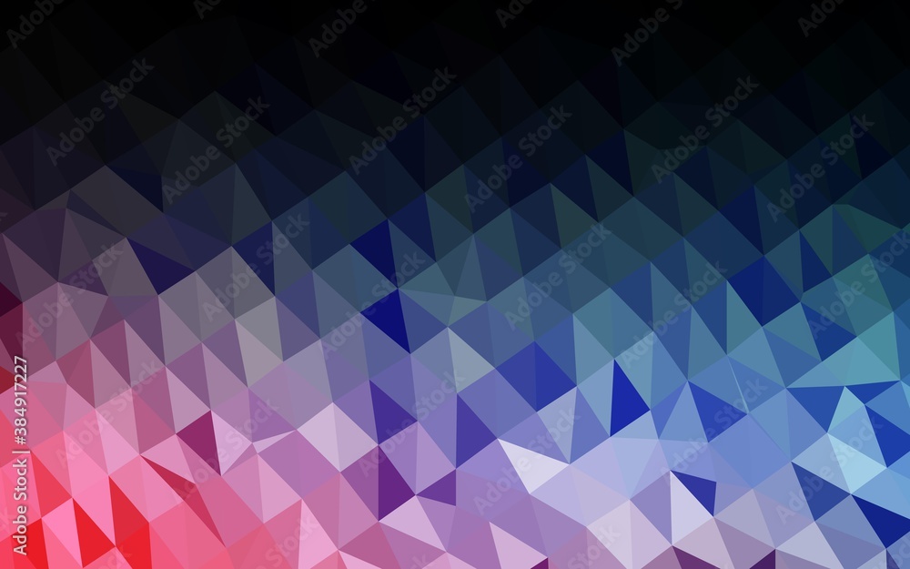 Fototapeta premium Light Blue, Red vector polygonal pattern.