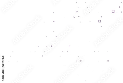 Light Purple vector pattern with spheres, squares.