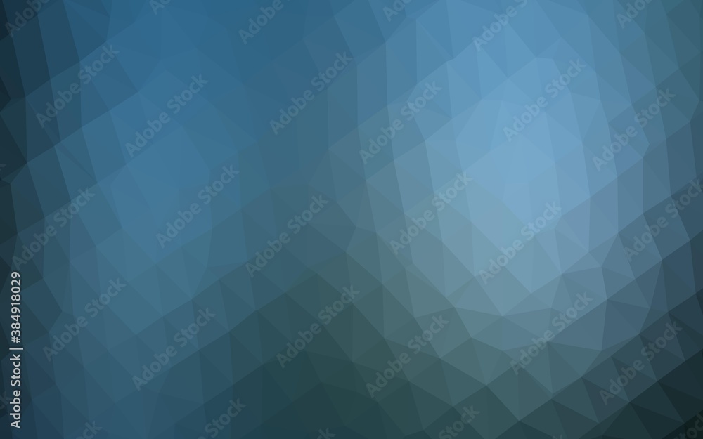 Fototapeta premium Light BLUE vector abstract polygonal cover.