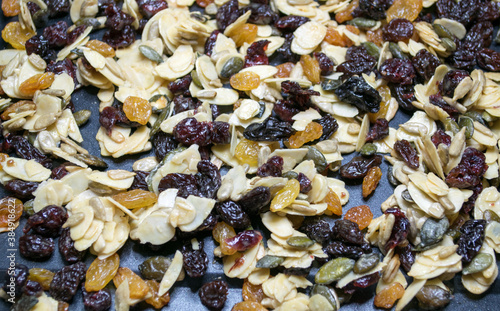 close up of dried fruits