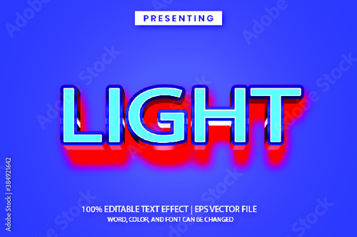 Editable Text Effect - light color