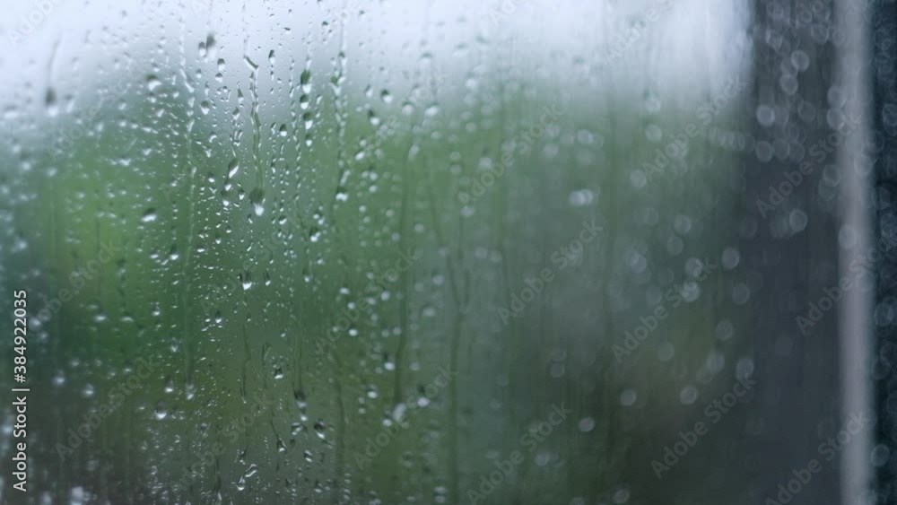 Raining outside the mirror of window in 4k Raining outside the mirror of window in 4k