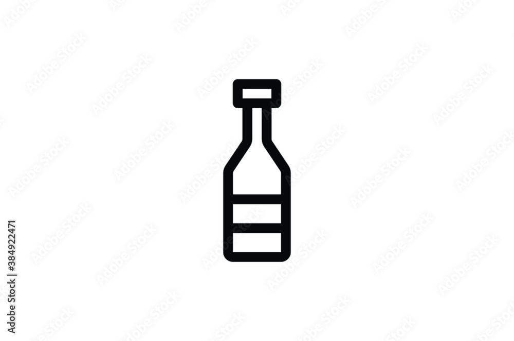 Party Outline Icon - Wine Bottle Party Outline Icon - Wine Bottle
