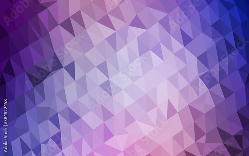 Dark Purple vector abstract polygonal cover.