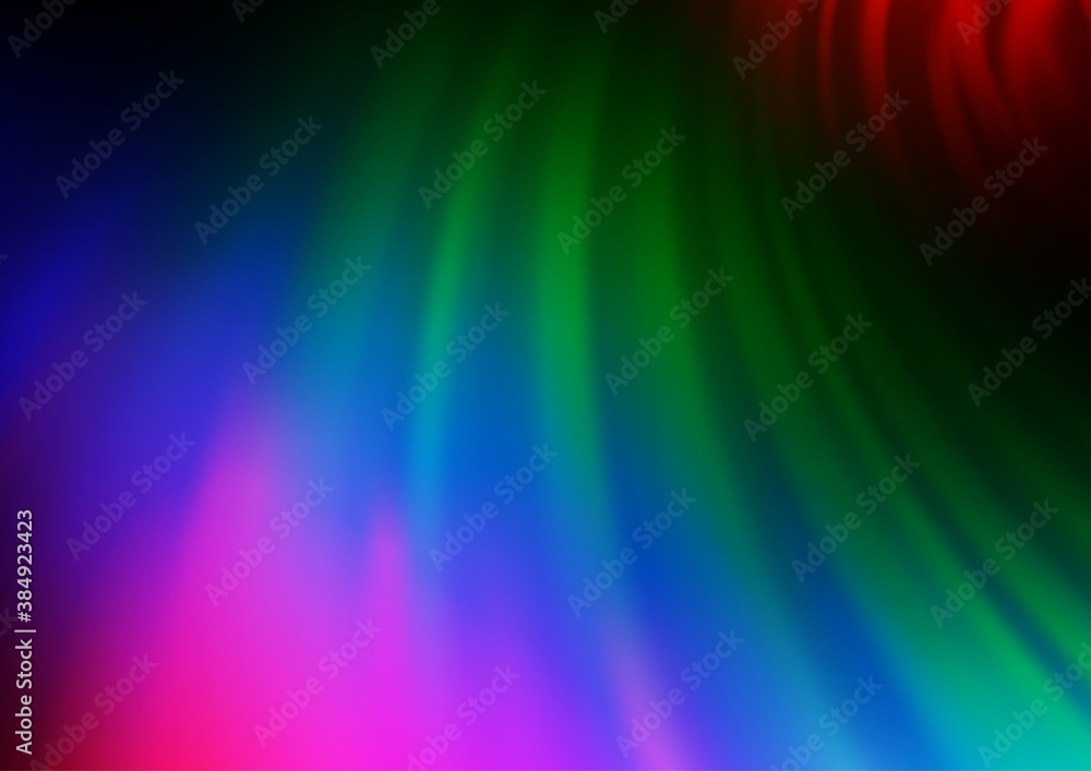 Fototapeta premium Dark Multicolor, Rainbow vector abstract template.