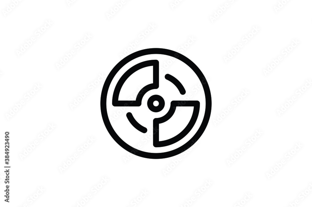 Party Outline Icon - Vinyl Record Party Outline Icon - Vinyl Record