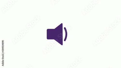 Purple dark speaker icon on white background, New speaker icon