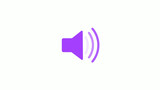 New purple color speaker icon on white background, Purple speaker icon