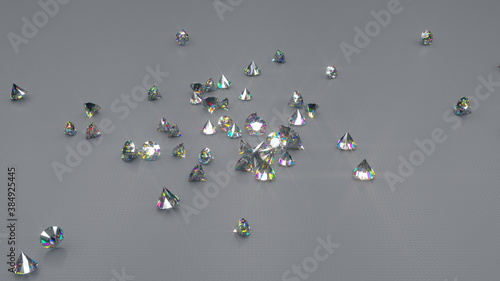 Scattered brilliant cut dia...