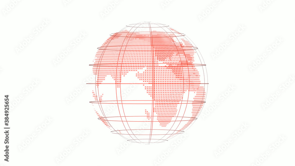 New red color 3d background technology icon on white background,3d earth on white background New red color 3d background technology icon on white background,3d earth on white background