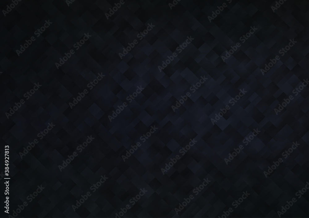 Dark Black vector pattern in square style.