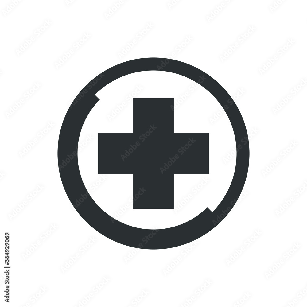 Obraz premium Hospital sign icon