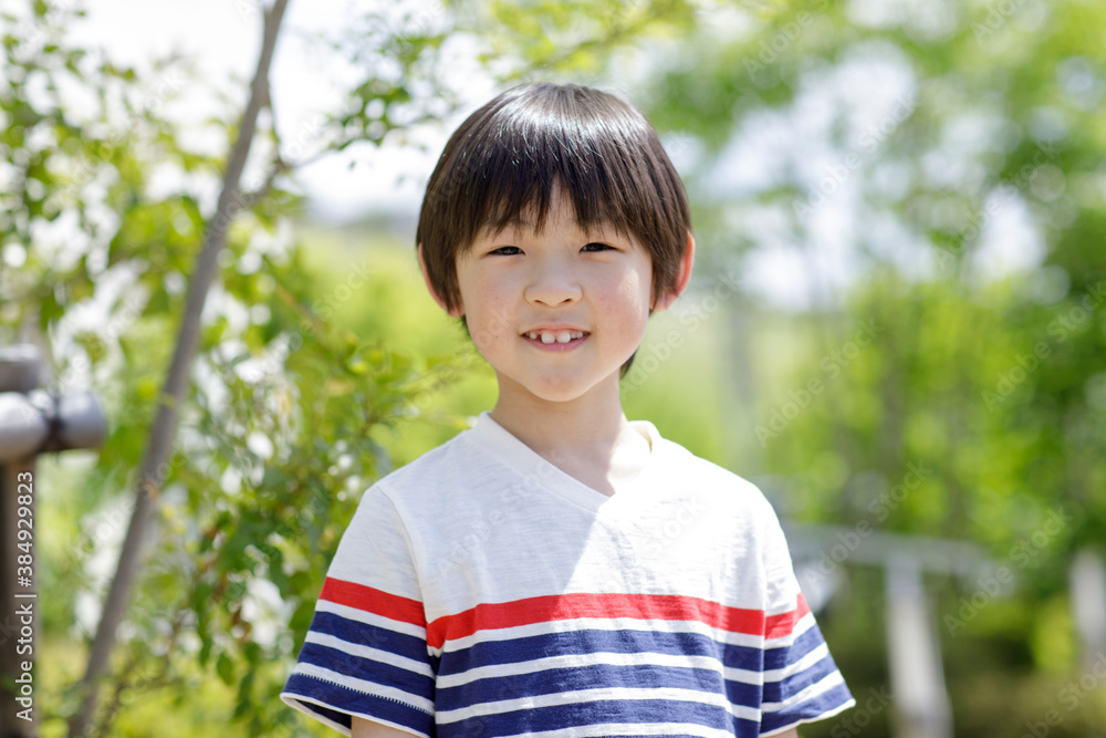 小学生の男の子のポートレート
