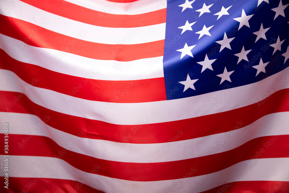 Fototapeta premium Closeup of American flag