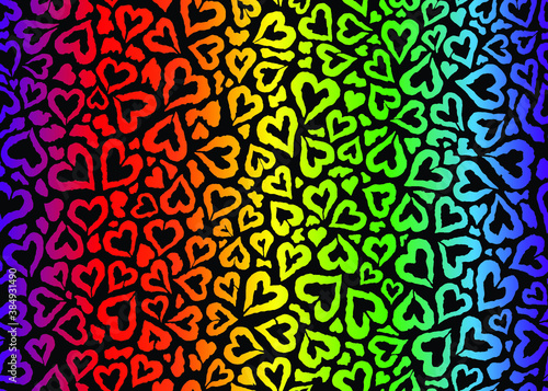 Leopard skin pattern design. Abstract love shape leopard print vector illustration background. Wildlife fur skin design illustration for print, web, home decor, fashion, surface, graphic design 