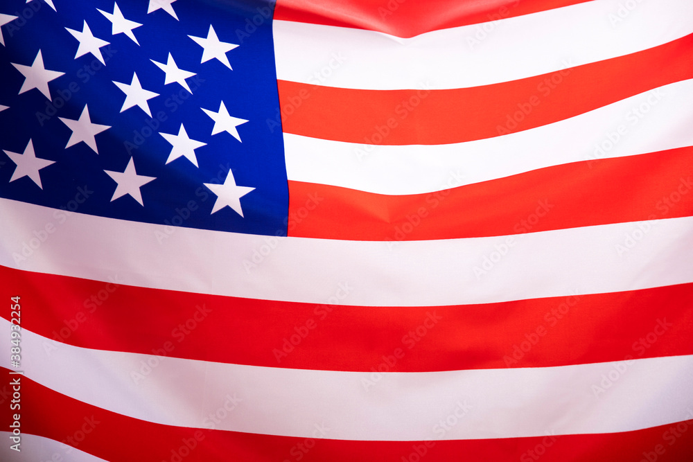 Fototapeta premium Closeup of American flag