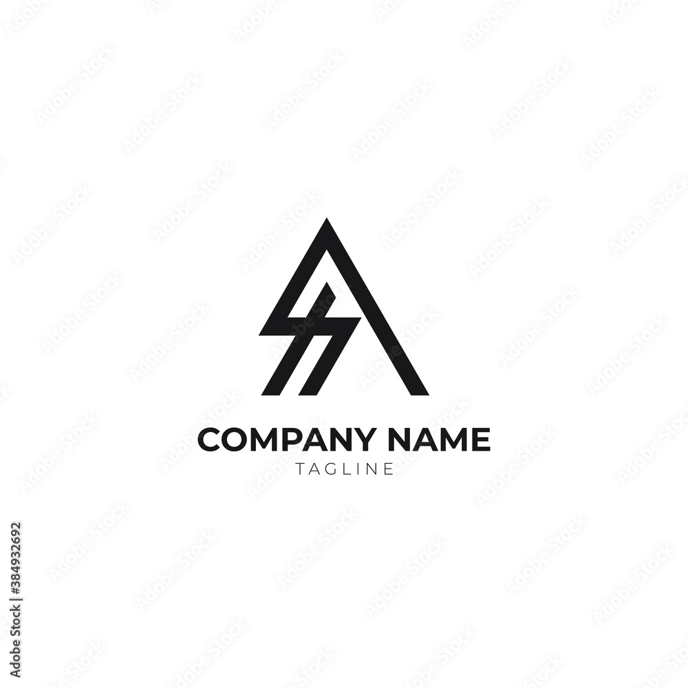 Lettermark, A alphabet logo vector for awesome bussines, company, startup or corporation identity Lettermark, A alphabet logo vector for awesome bussines, company, startup or corporation identity