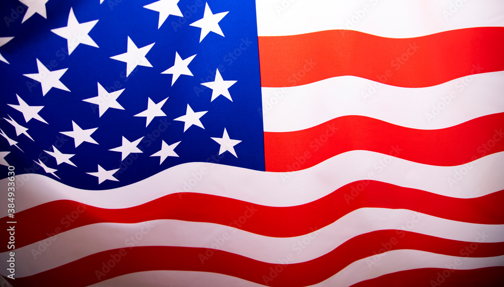 Fototapeta premium Closeup of American flag