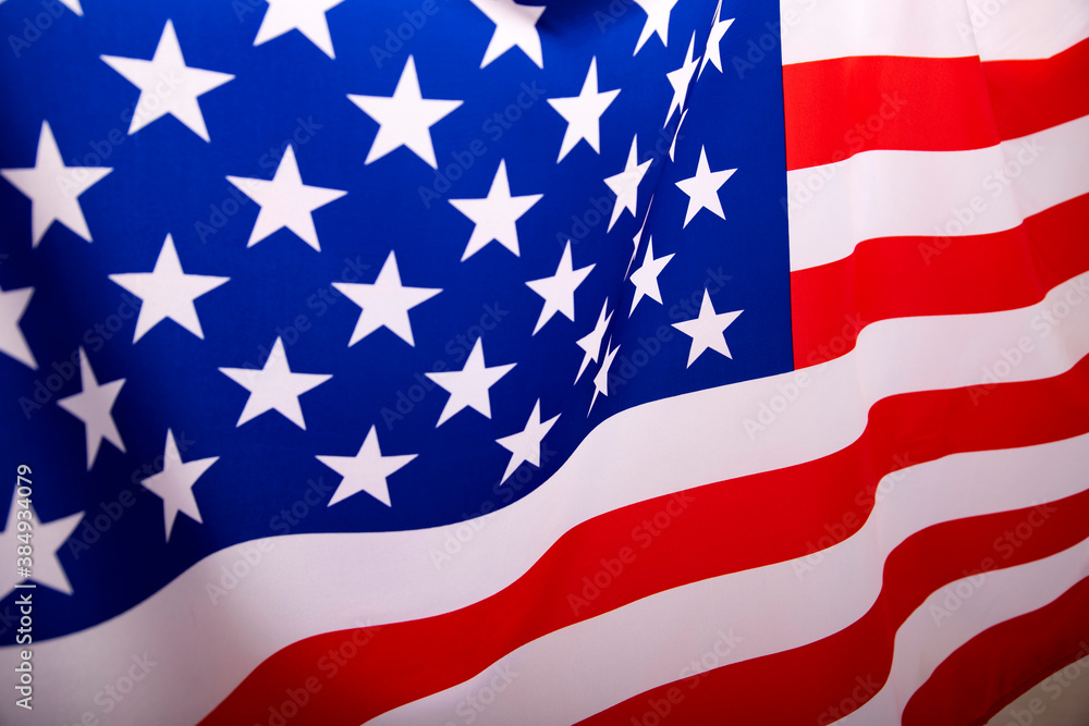 Fototapeta premium Closeup of American flag