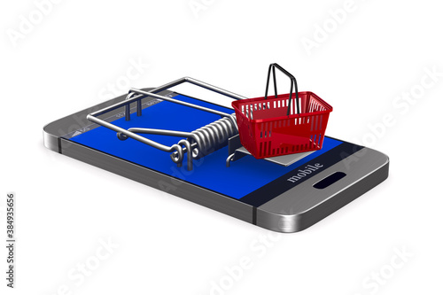 phone in mousetrap and shop...