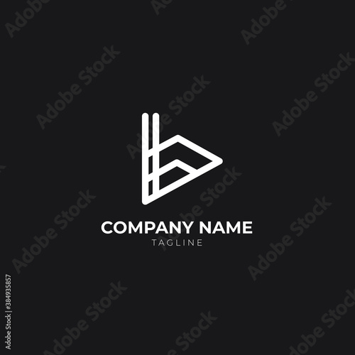 Lettermark, B alphabet logo vector for awesome bussines, company, startup or corporation identity