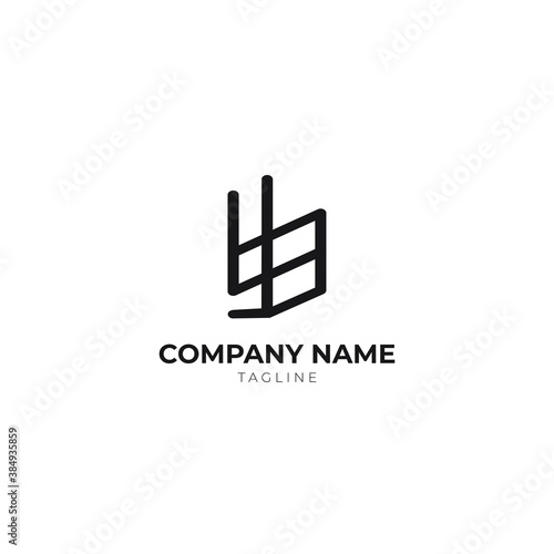 Lettermark, B alphabet logo vector for awesome bussines, company, startup or corporation identity