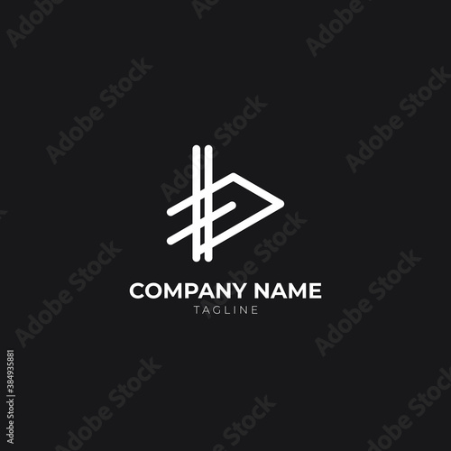 Lettermark, B alphabet logo vector for awesome bussines, company, startup or corporation identity