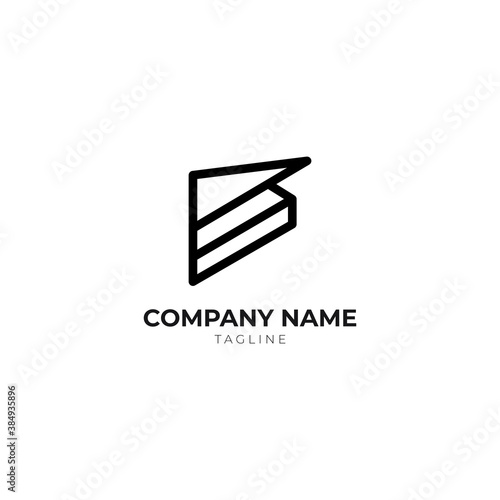 Lettermark, B alphabet logo vector for awesome bussines, company, startup or corporation identity