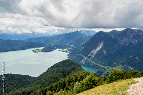 View from famous Jochberg, Bavaria in Germany © rudiernst