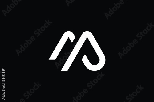 MP letter logo design on luxury background. PM monogram initials letter logo concept. MP icon design. PM elegant and Professional letter icon design on black background. M P PM MP photo