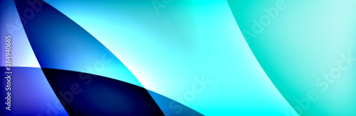 Fluid gradient neon color waves, vector abstract background