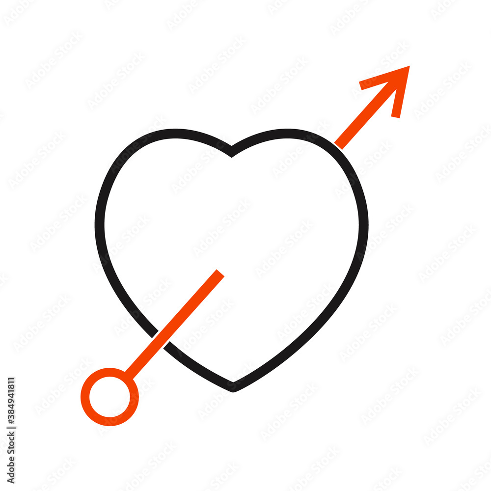 Two hearts icon, vector Two hearts icon, vector