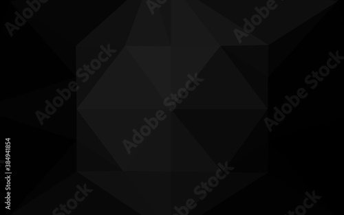 Dark Black vector shining hexagonal template.