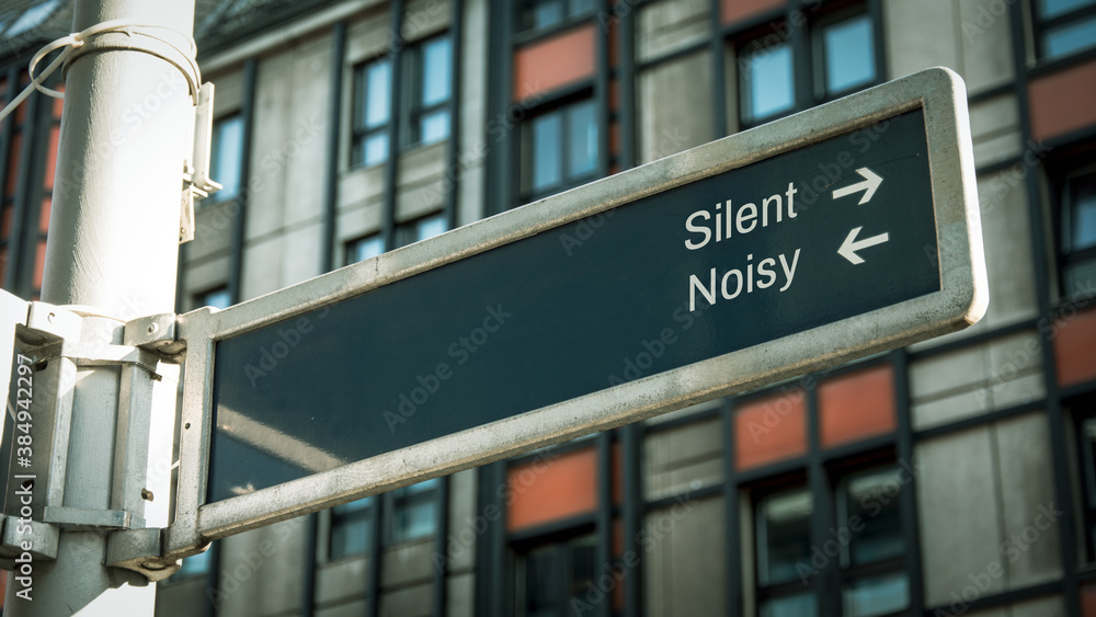 Street Sign Silent versus Noisy